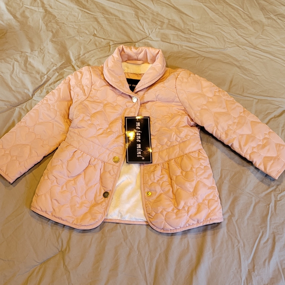 NWT Me Jane Mini Pink Faux Fur Toddler Coat